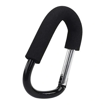 Abbildung von Kinderwagen Haken Für Rollstuhl, Kinderwagen, Tasche, Aufhänger, Haken, Einkaufstasche, Clip, Karabiner, Windelzubehör (14 X 8 Cm)