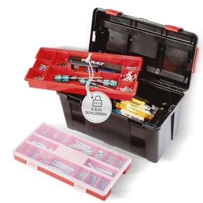 Abbildung von Parat Profi Line Werkzeug Box Allround L (ohne Inhalt, schwarz, herausnehmbares Kleinteilemagazin, Volumen: 21 l, BxTxH 730 mm x 260 490 mm) 5812000391