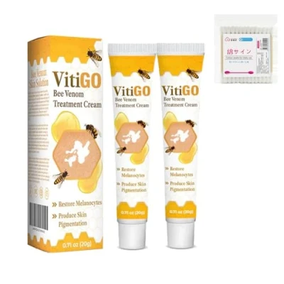 Abbildung von Fivfivgo Bienengift Vitiligo Behandlungscreme,Vitiligo creme,Bienengift Behandlung für Vitiligo,Bienengift Creme, Beevenom Behandlungscreme alle Hauttypen (2PCS)