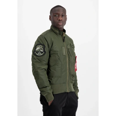Abbildung von Alpha Industries Engine Bomberjacke Dark green, Herren, Größe: Small, green