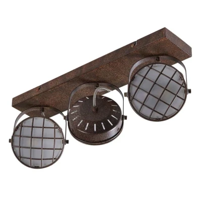 Abbildung von Lindby Strahler Tamin, 48 cm, rostfarben, 3 flammig, Glas