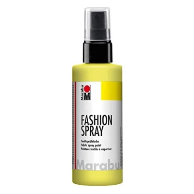 Abbildung von Marabu 17190050020 Fashion Spray zitron 100 ml, Textilsprühfarbe, m. Pumpzerstäuber, für helle Textilien, weicher Griff, einfache Fixierung, waschbeständig bis 40C, tolle Effekte auf Stoff