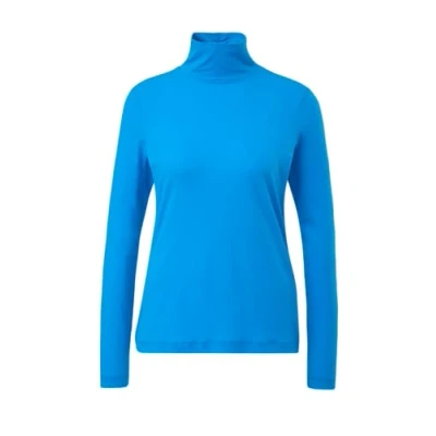 Abbildung von comma Langarmshirt, Damen, Größe: 44, Royalblau