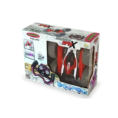 Abbildung von Jamara RC Auto SpinX Stuntcar 2,4GHz, rot schwarz, mit zuschaltbarem LED Licht