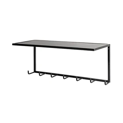 Abbildung von HAKU Möbel Wandgarderobe schwarz, Metall Maße: B 60 cm x H 25 T cm, Style: Modern
