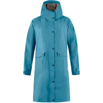 Abbildung von Fjallraven 14500131 543 Vardag Rain Parka W Jacket Damen Dawn Blue Größe XXS