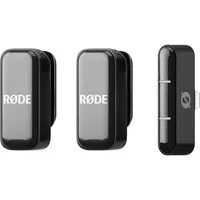 Abbildung von RØDE Wireless Micro Kompaktes drahtloses Mikrofon, zwei Mikrofone mit Ladekoffer für die Erstellung von Inhalten auf dem Smartphone Lightning, Schwarz