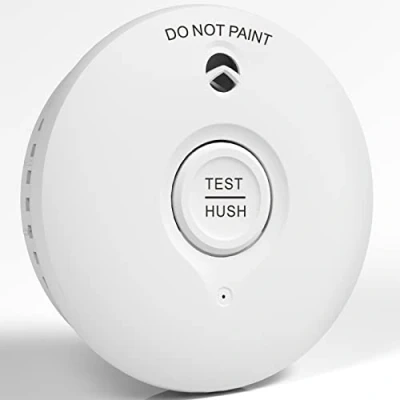 Abbildung von Rauchmelder 10 Jahre Batterie Feuermelder für Zuhause Brandmelder mit Stummschaltung und Selbsttest Funktion Fotoelektrischem Sensor, Q Zertifiziert DIN EN14604
