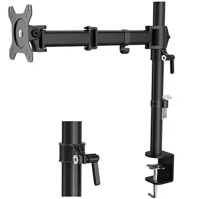 Abbildung von HFTEK Monitor Halterung, (Tisch Halterung für Bildschirme von 13 bis 27 Zoll VESA 75/100 (schwarz)