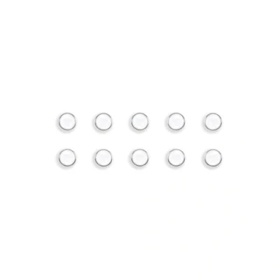 Abbildung von Bi Office Magnete, 10 Stück, rund, Durchmesser 25 mm, Farbe: Silber