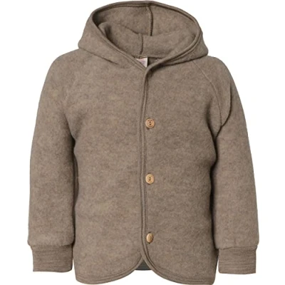 Abbildung von Engel Naturtextilien Walkjacke (1 St) Baby Fleece Jacke mit Kapuze aus Bio Schurwolle