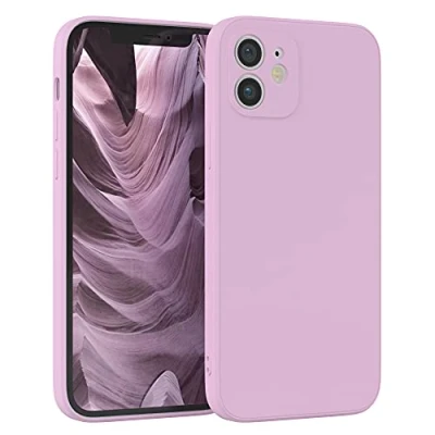 Abbildung von EAZY Case Silikonhülle für iPhone 12 Hülle Silikon Violett weich stoßfeste Handyhülle Schutzhülle mit Kameraschutz Dünn Premium Schutz Cover TPU Phone Bumper in Flieder