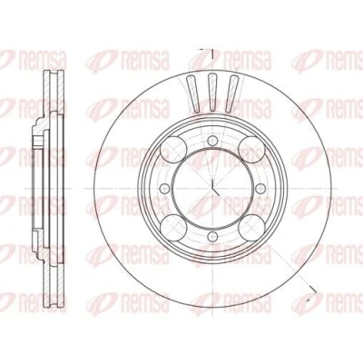 Abbildung von REMSA 6375.10 Bremsscheibe Vorderachse 257, 257 22 4 Belüftet HYUNDAI: COUPE, Elantra III Schrägheck, Limousine, NISSAN: Primera Hatchback
