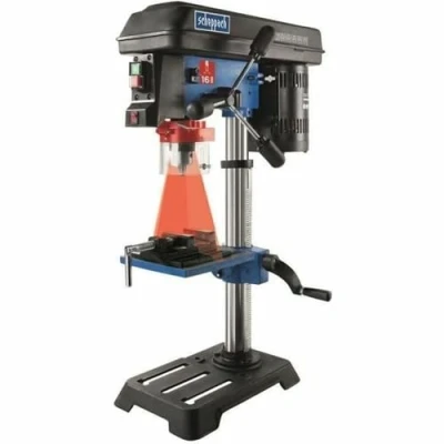 Abbildung von Scheppach Tischbohrmaschine DP16SL Ständerbohrmaschine Standbohrmaschine mit Schraubstock 550 W Leistung Gusseisen 5 Drehzahlen Bohrfutter Spannbereich 1,5 13 mm Laser