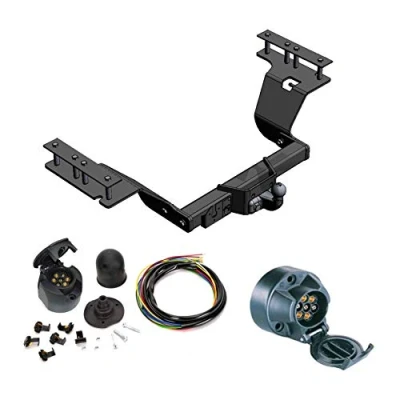 Abbildung von AHK Anhängerkupplung mit Elektrosatz 7 polig für Honda CRV 2002 2006 Anhängevorrichtung Hängevorrichtung starr, angeschraubtem Kugelkopf