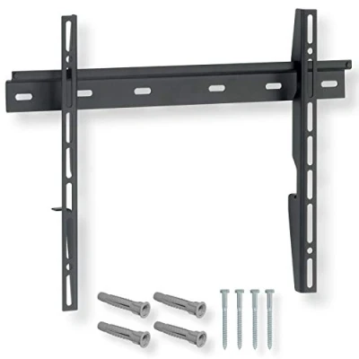 Abbildung von Nanook Flache TV Wandhalterung für 32 55 Zoll (81 140 cm) Fernseher Aufhängung Halterung auch für, LED, QLED und OLED VESA 100x100 bis 600x400 Schwarz