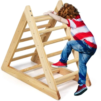 Abbildung von COSTWAY Klettergerüst Kletterdreieck, aus Holz