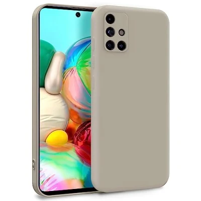 Abbildung von MyGadget Hülle für Samsung Galaxy A71 4G Zweilagige Handyhülle mit Kameraschutz Cover Innenfutter &amp; Silikon außen Grau