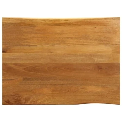 Abbildung von vidaXL Tischplatte, Holzplatte mit Baumkante, Massivholzplatte für Esstisch Couchtisch, Ersatztischplatte, 90x80x3,8cm Massivholz Mango