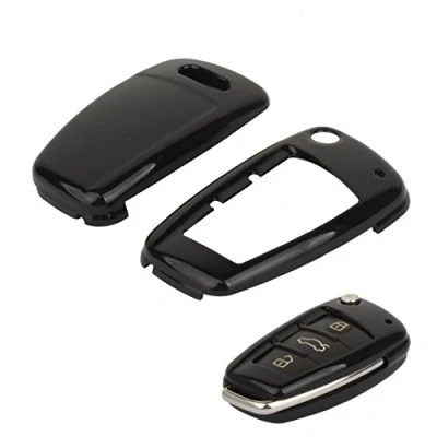 Abbildung von TOMALL Schwarz Key Fob Shell Für A3 A4 A6 A8 TT Q7 Smart Fernschlüsselabdeckung