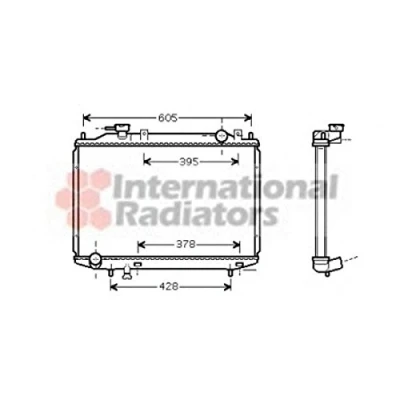 Abbildung von VAN WEZEL 27002171 Kühler, Motorkühlung Aluminium 450 635 26 Kühlrippen gelötet FORD: Ranger Mk2