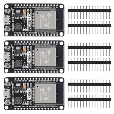 Abbildung von 3 STÜCKE ESP32 ESP 32S WiFi Development Board Unassembled NodeMCU Mikrocontroller Prozessor Integrierter Chip CP2102 Kompatibel mit Arduino IDE (3PCS)
