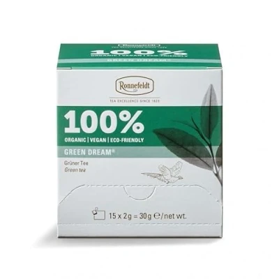 Abbildung von Ronnefeldt 100% Green Dream® BIO Grüntee, 15 Teebeutel à 2 g, 30 g Organic Vegan Eco friendly, Menge:6 Stück