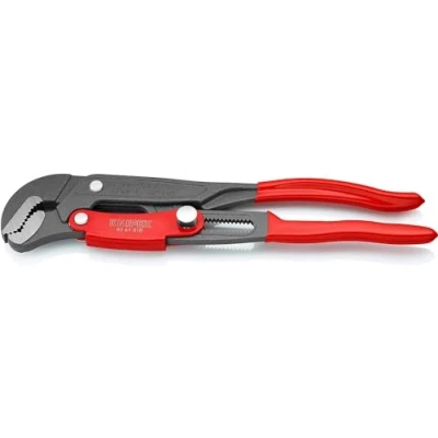 Abbildung von KNIPEX Rohrzange S Maul mit Schnelleinstellung Kunststoff überzogen grau pulverbeschichtet 330 mm 83 61 010