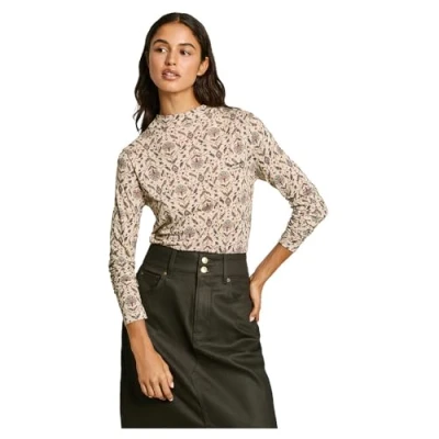 Abbildung von Pepe Jeans Eurice Langarmshirt, Damen, Größe: Medium, Ecru white