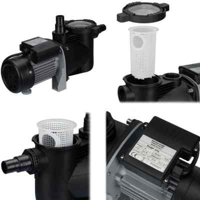 Abbildung von COIL Poolpumpe, Filterpumpe, Selbstansaugende, Umwälzpumpe, Förderhöhe max.8,5m, leiser Motor: von 65 dB, Isolationsklasse: IPX5, Eingangsspannung: 230V/50 Hz (Kapazität: 12000 l/h, Vorfilter: 600 W)