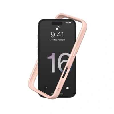 Abbildung von RhinoShield Bumper Case kompatibel mit [iPhone 16] CrashGuard Stoßdämpfende Schutzhülle im schlanken Design 3.5 Meter Fallschutz Samtrosa