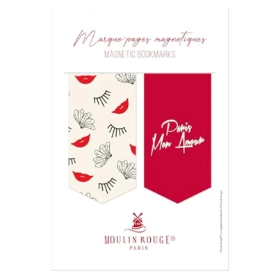 Abbildung von Clairefontaine 812446C Set mit 2 magnetischen Lesezeichen Moulin Rouge, 10,5x15,5cm, 1