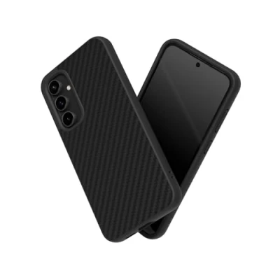 Abbildung von RhinoShield Hülle kompatibel mit [Galaxy S23 FE] SolidSuit Stoßdämpfende &amp; schlanke Schutzhülle Premium Finish 3.5 Meter Fallschutz Carbon