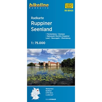 Abbildung von Radkarte Ruppiner Seenland (RK BRA05): Fürstenberg Gransee Naturpark Stechlin Land Neuruppin Rheinsberg, 1:75.000, wetterfest/reißfest, GPS tauglich mit UTM Netz (Bikeline Radkarte)