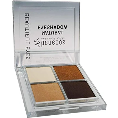 Abbildung von benecos Naturkosmetik Quattro Eyeshadow Palette vegan coffee &amp; cream