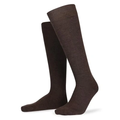 Abbildung von Hudson Herren Kniestrümpfe Relax Woolmix Clima druckfreier Bund Brownmel. 0763 39 42