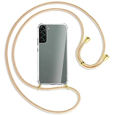 Abbildung von mtb more energy® Handykette kompatibel mit Samsung Galaxy S22 5G (SM S901, 6.1&#039;&#039;) Shiny Gold/Gold Smartphone Hülle zum Umhängen Anti Shock Full TPU Case