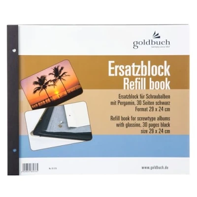 Abbildung von Goldbuch Fotoalbum Ersatzblock 83 076 schwarz 29x24cm für Schraubalbe