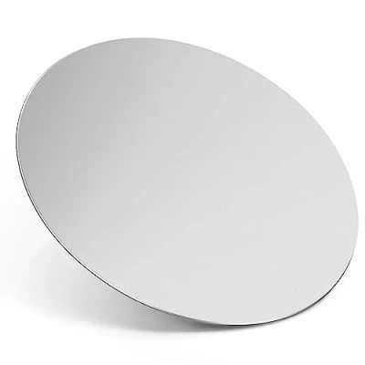 Abbildung von TERRATUTOR Aluminium Metall Mauspad mit Rutschfester Gummibasis und Mikrosandstrahllegierungsoberfläche für Schnelle Präzise Kontrolle Silber Rund