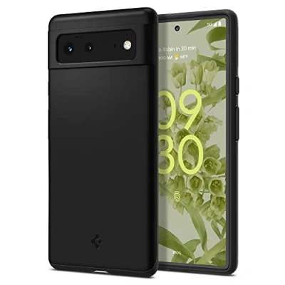 Abbildung von Google Pixel 6 Hülle Kunststoff Spigen Hard Case/Backcover Handyhülle Schwarz