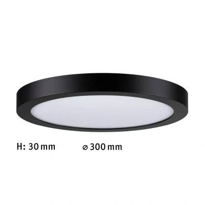 Abbildung von Paulmann 71025 LED Panel Abia 300mm rund Tageslichtweiß Schwarz Lichtpanel Kunststoff Deckenpanel 4000 K