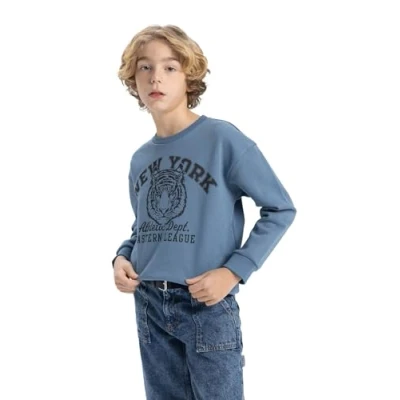 Abbildung von DeFacto Jungen Sweatshirt Bequeme Sweatshirts für Kinder Stylische Pullover und Fleecepullover