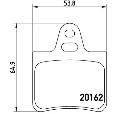 Abbildung von BREMBO P 61 037 Bremsbelagsatz exkl. Verschleißwarnkontakt ohne Zubehör CITROËN: XM I Schrägheck, Xantia II Schrägheck