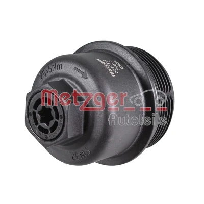 Abbildung von METZGER 2370117 Deckel, Ölfiltergehäuse ohne Ölfilter, mit Dichtung BMW: 2 Gran Tourer, Active X1, MINI: Cabrio, Clubman, Schrägheck