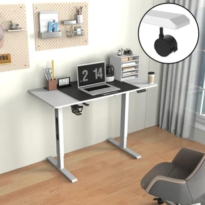 Abbildung von pro.tec Schreibtisch, »Stryn« Elektrisch verstellbarer Computertisch 120x60cm Weiß