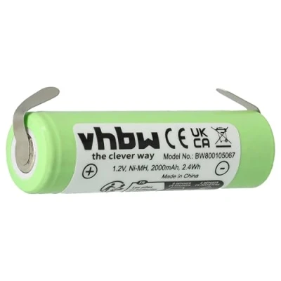 Abbildung von vhbw Akku kompatibel mit Philips HQ6676, HQ6695, HQ7310, HQ7320, HQ7330, HQ7340 Rasierer Haarschneider (2000mAh, 1,2V, NiMH)