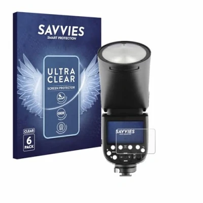 Abbildung von Savvies 6 Stück Schutzfolie für Godox TT685 II Displayschutz Folie Ultra Transparent