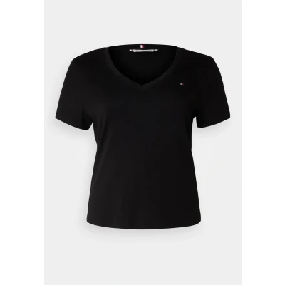 Abbildung von Tommy Hilfiger Curve SLIM CODY Tshirt basic, Damen, Größe: 48, Black