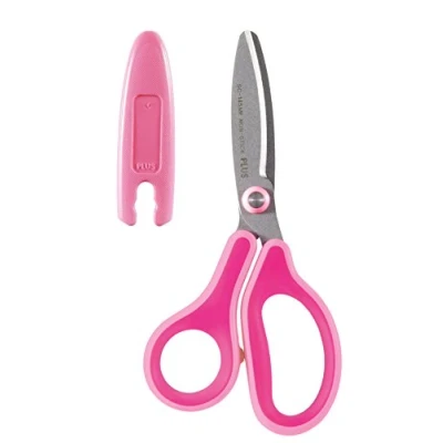 Abbildung von PLUS Japan, Schere Fitcut Curve Kids in Pink für Rechtshänder, 1er Pack (1x 1 Schere)