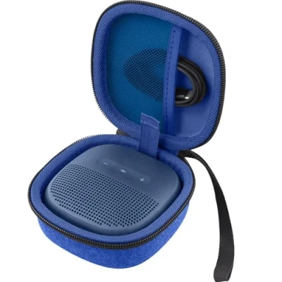Abbildung von Aenllosi Hart Tasche Hülle für Bose SoundLink Micro Bluetooth Lautsprecher, Nur (Blau)